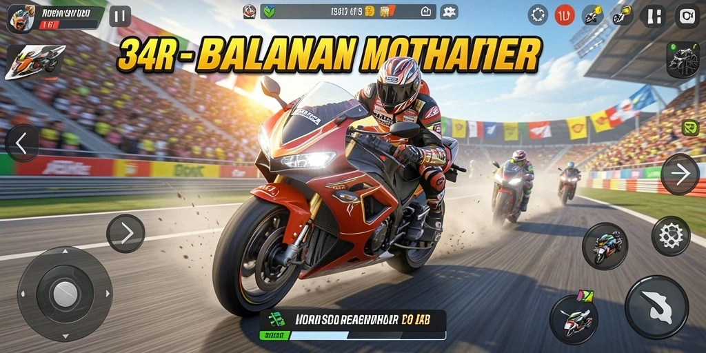 Tampilan mendebarkan dari balapan motor di 34R.