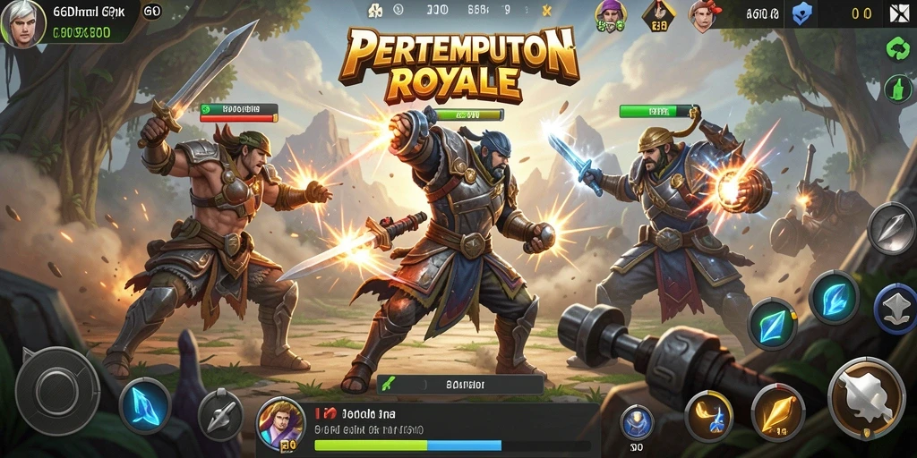Gameplay 66D yang penuh aksi dan strategi bertempur.
