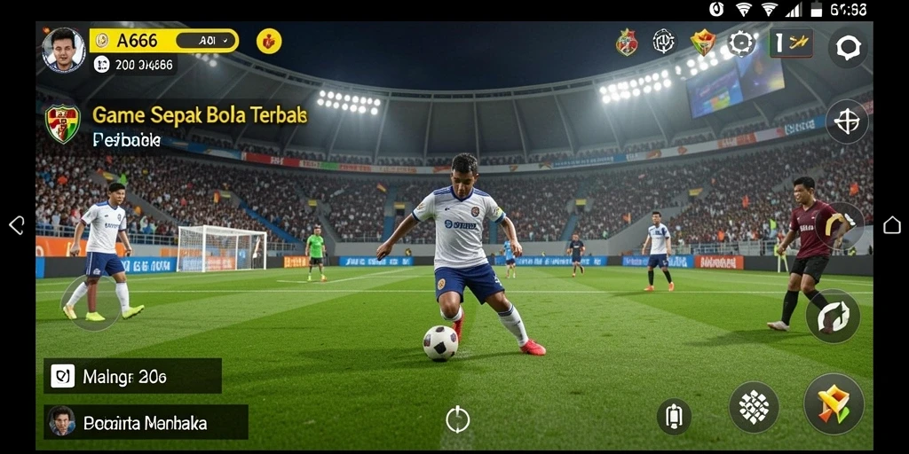 Screenshot AA666 menampilkan aksi mendebarkan di lapangan sepak bola.