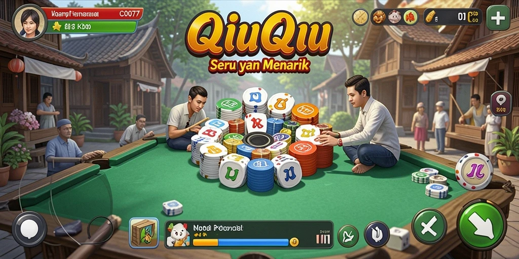 Tampilan gameplay C0077 yang seru saat bermain QiuQiu.