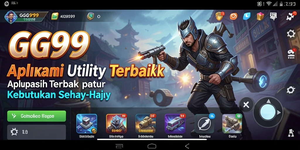 Screenshot utama menampilkan antarmuka aplikasi GG999 yang intuitif.