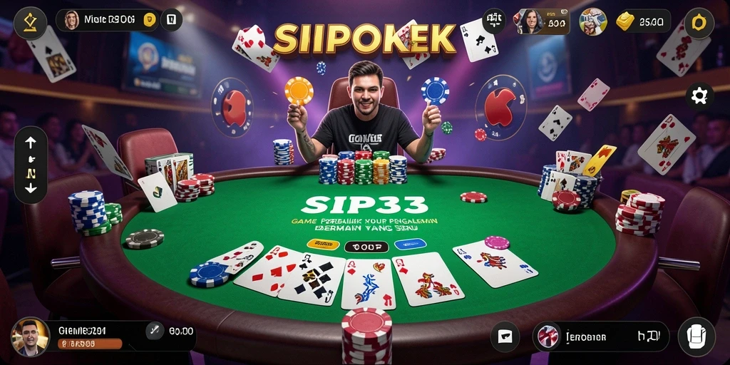 Tangkapan layar dari gameplay seru SIP33 yang menampilkan aksi poker langsung.