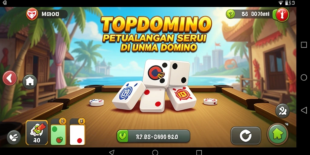 Tampilan menarik dari gameplay petualangan di TOPDOMINO.